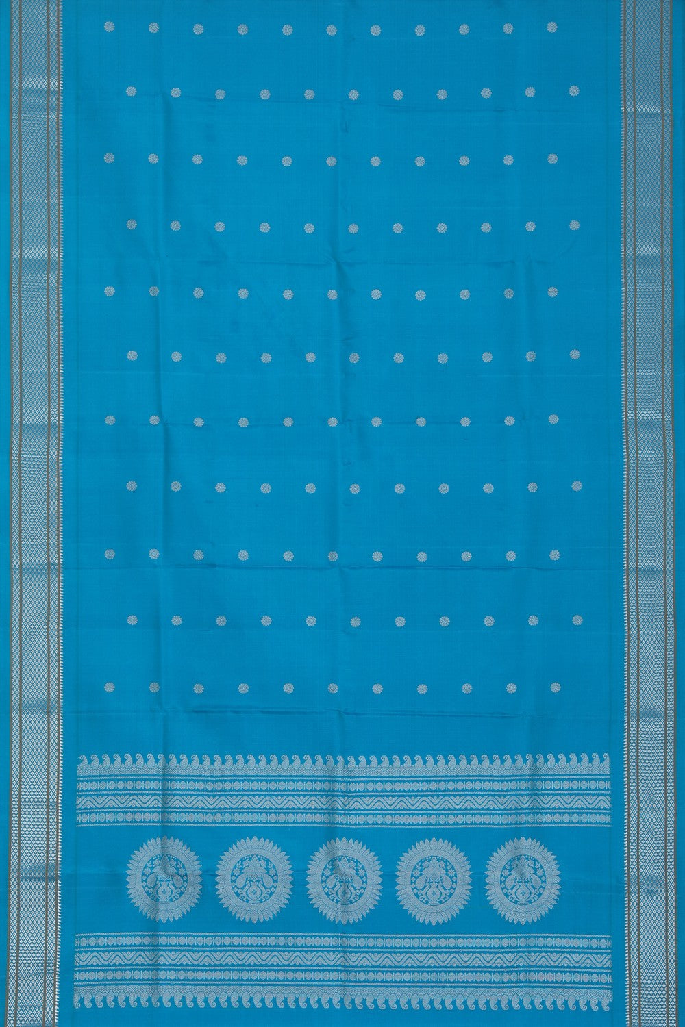 Gadwal Silk blue Dupatta