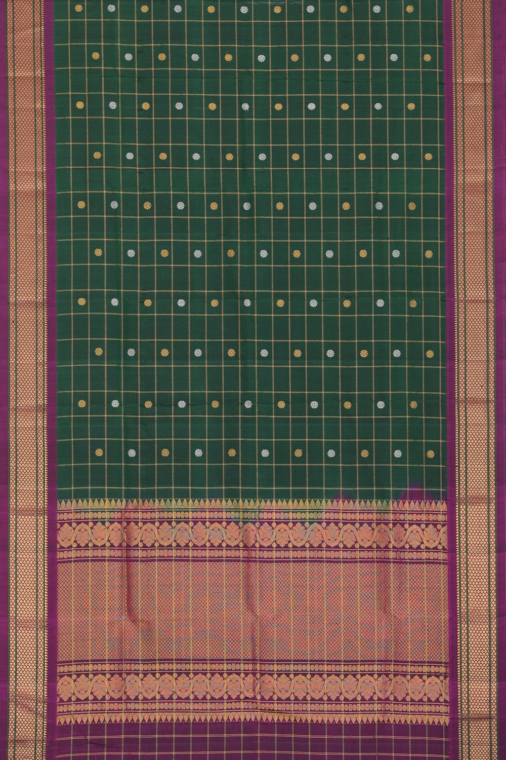 Gadwal Silk Green Dupatta