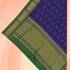 Gadwal Silk Indigo Blue Dupatta
