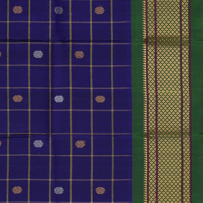 Gadwal Silk Indigo Blue Dupatta