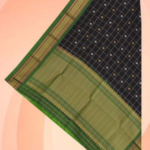 Gadwal Silk Black Dupatta