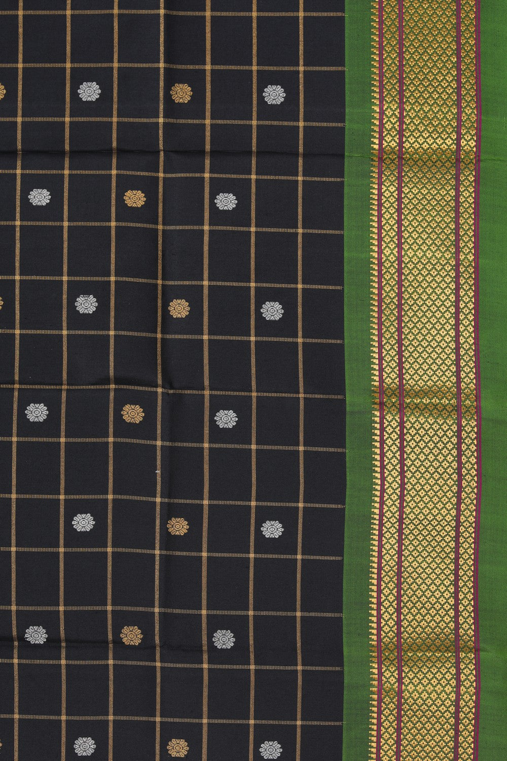 Gadwal Silk Black Dupatta