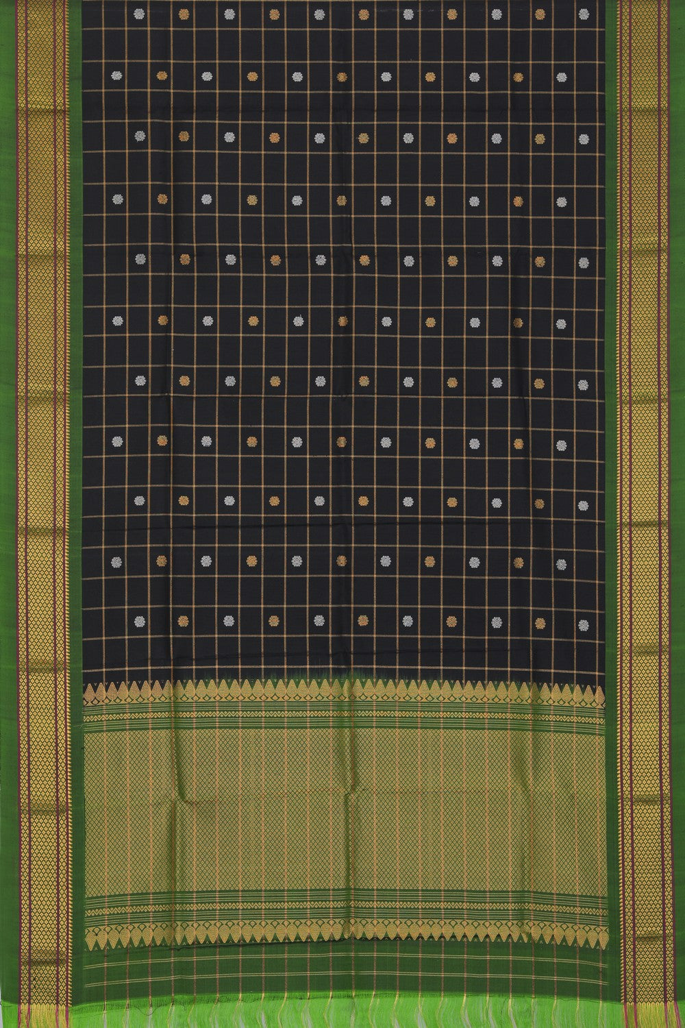 Gadwal Silk Black Dupatta