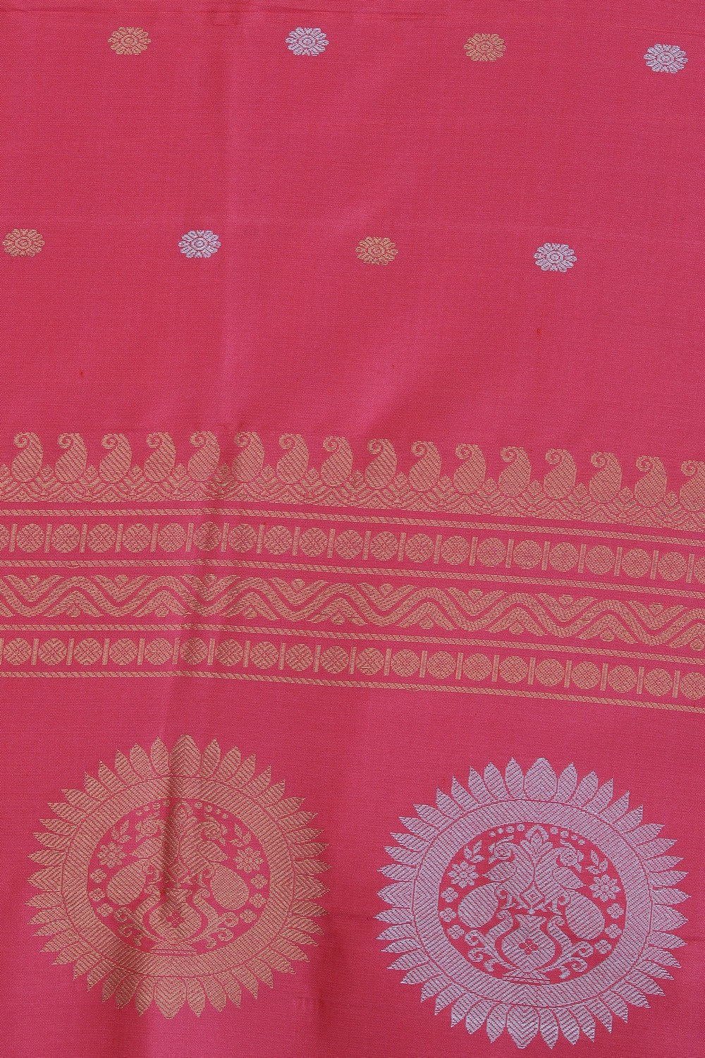 Gadwal Silk Pink Dupatta
