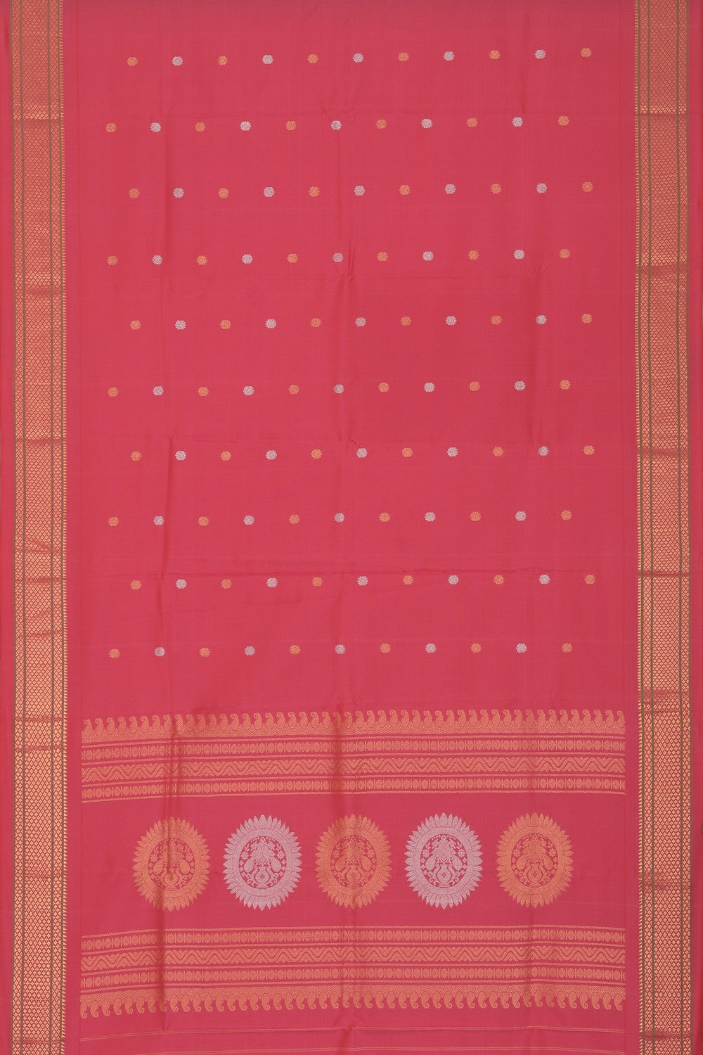 Gadwal Silk Pink Dupatta