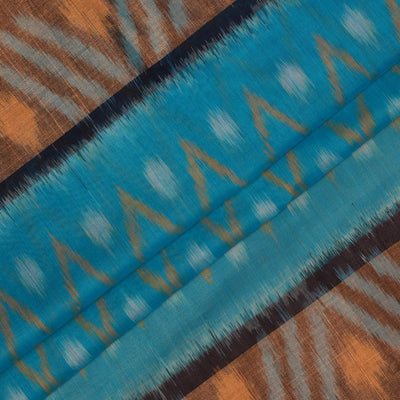 Ikat Cotton-Silk Blue Saree