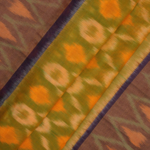 Ikat Cotton-Silk Spring Green Saree