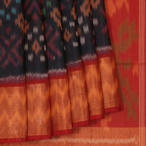 Ikat Cotton-Silk Grey Saree