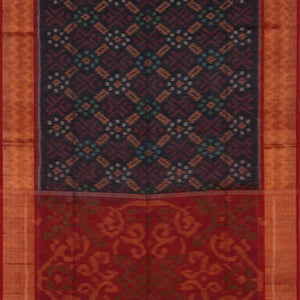 Ikat Cotton-Silk Grey Saree