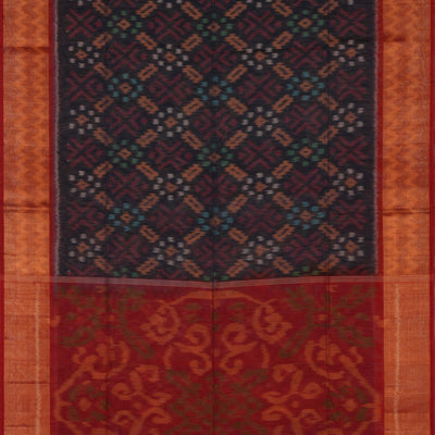 Ikat Cotton-Silk Grey Saree