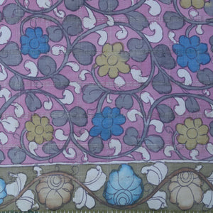 Kalamkari Painted Saree With Natural Dyes.