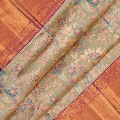 Kanchipattu Brocade Blue Saree