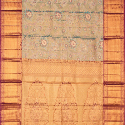 Kanchipattu Brocade Blue Saree