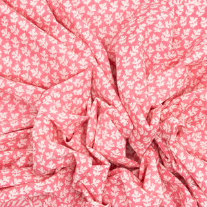 Baby Pink Woven Jaipur Cotton Saree Printed With Floral Motifs