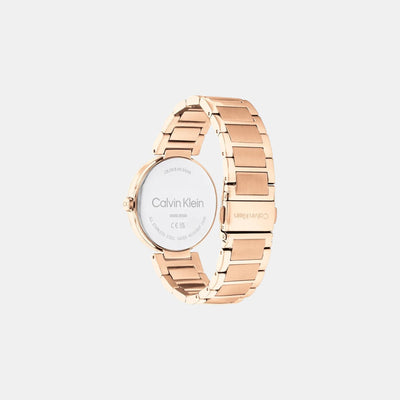 Ck Sensation Women Quartz White Dial Analog Stainless Steel Watch 25200253