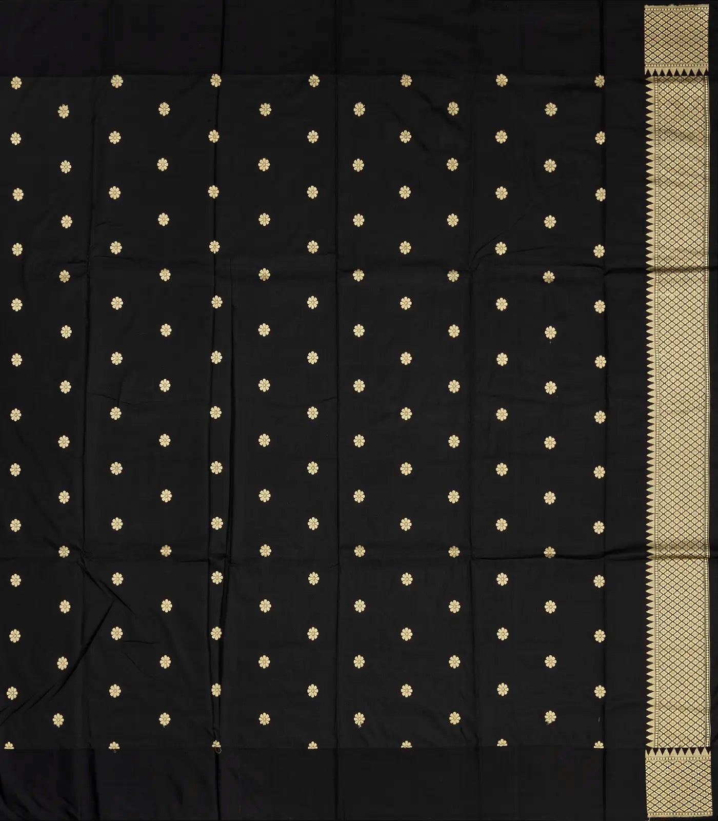 Maroon Handloom Banarasi Silk Saree With Bird Buttas & Contrast Border