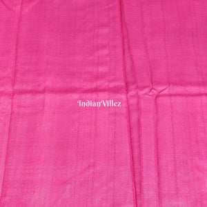 Pink Pure Tussar Silk Fabric