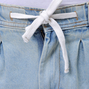 Men's Blue Relaxed Fit Solid Denim Jogger