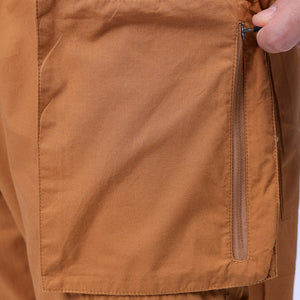 Men's Mustard Relaxed Fit Solid Utility Cargo Jogger