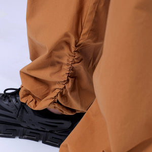 Men's Mustard Relaxed Fit Solid Utility Cargo Jogger