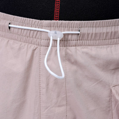 Men's Khaki Relaxed Fit Solid Utility Cargo Jogger