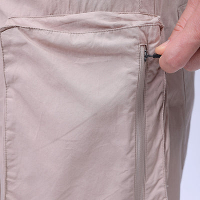 Men's Khaki Relaxed Fit Solid Utility Cargo Jogger