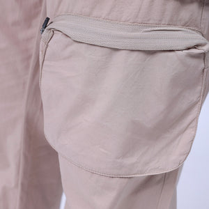 Men's Khaki Relaxed Fit Solid Utility Cargo Jogger