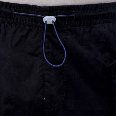 Men's Black Relaxed Fit Solid Utility Cargo Jogger