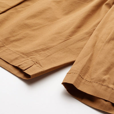 Men's Yellow Relaxed Fit Solid Cargo Shorts