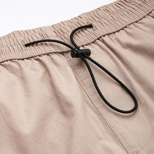 Men's White Relaxed Fit Solid Utility Cargo Jogger