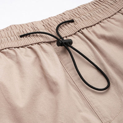 Men's White Relaxed Fit Solid Utility Cargo Jogger
