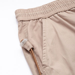 Men's White Relaxed Fit Solid Utility Cargo Jogger