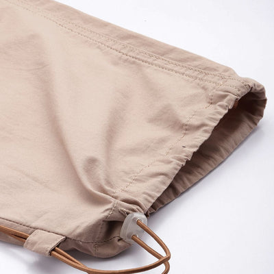 Men's White Relaxed Fit Solid Utility Cargo Jogger