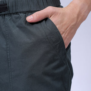 Men's Green Loose Fit Solid Zipper Jogger