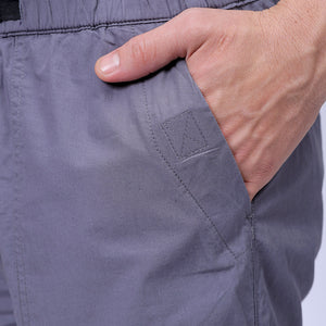 Men's Grey Loose Fit Solid Zipper Jogger