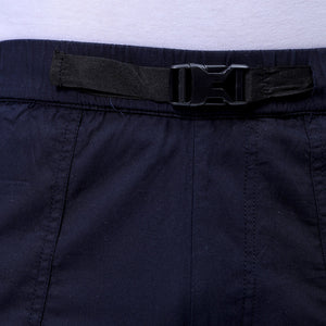 Men's Navy Blue Loose Fit Solid Zipper Jogger