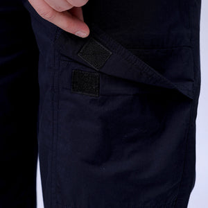 Men's Navy Blue Loose Fit Solid Zipper Jogger