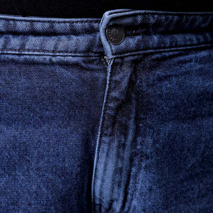 Men's Plus Size Blue Baggy Fit Solid Jeans