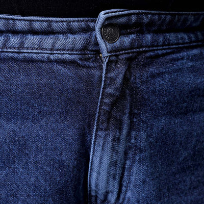 Men's Plus Size Blue Baggy Fit Solid Jeans