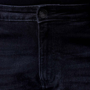 Men's Plus Size Black Bootcut Fit Solid Stretchable Jeans