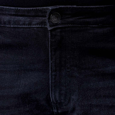 Men's Plus Size Black Bootcut Fit Solid Stretchable Jeans