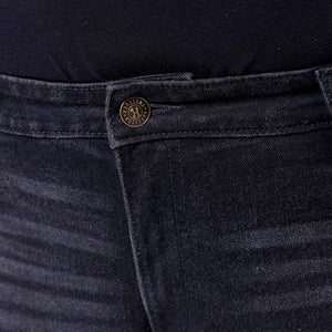 Men's Plus Size Black Bootcut Fit Solid Stretchable Jeans