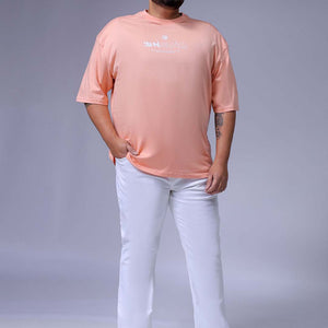 Men's Plus Size White Bootcut Fit Solid Stretchable Jeans