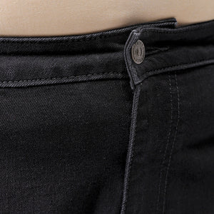 Men's Plus Size Black Carrot Fit Solid Stretchable Jeans