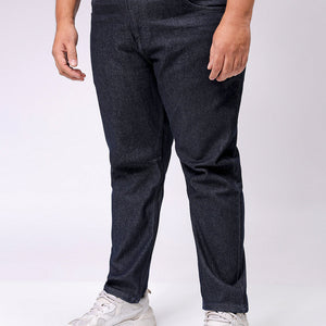 Men's Plus Size Blue Carrot Fit Solid Stretchable Jeans