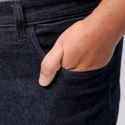 Men's Plus Size Blue Carrot Fit Solid Stretchable Jeans