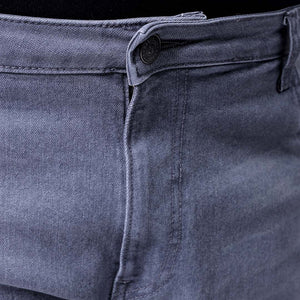 Men's Plus Size Grey Carrot Fit Solid Stretchable Jeans