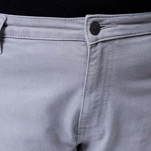 Men's Plus Size Grey Carrot Fit Solid Stretchable Jeans