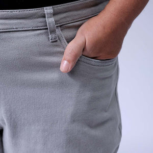 Men's Plus Size Grey Carrot Fit Solid Stretchable Jeans