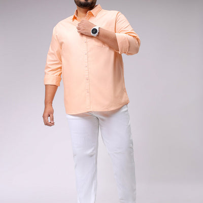 Men's Plus Size White Carrot Fit Solid Stretchable Jeans